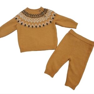 💛 Mustard Yellow Sweater & Pants Set – Cozy